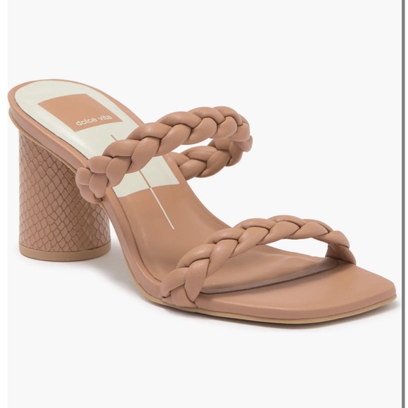 Dolce Vita Nairi Braided Block Wide Heel Sandals #273 - Picture 1 of 4